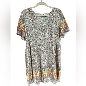Floral V-Neck Women’s Dress XL